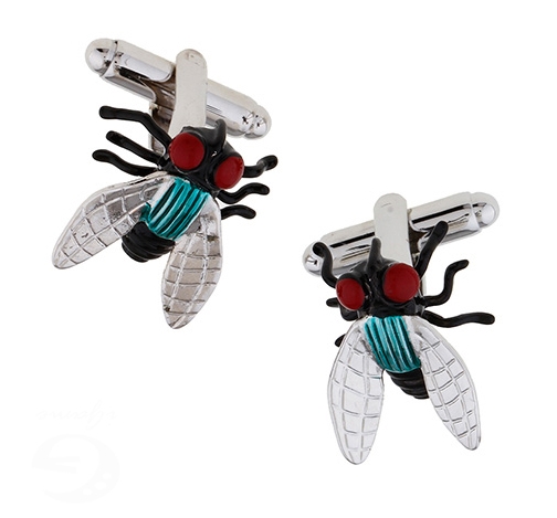 Painting Animal Insect Housefly Cufflinks