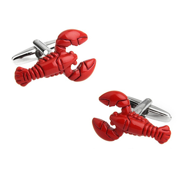 Painting Red Crab Cufflinks